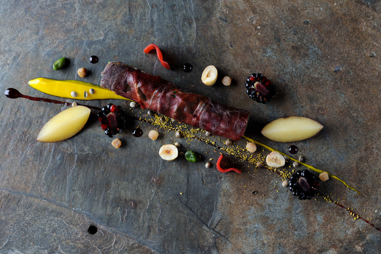 Wild pigeon cured in birch sap wine