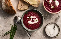 Beetroot and pumpkin soup
