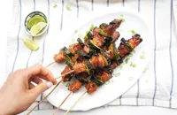 Chilli garlic pork and courgette skewers