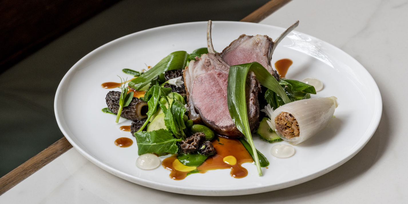 Cornish Lamb Rack and Shoulder with Wild Garlic, Morels and Spring