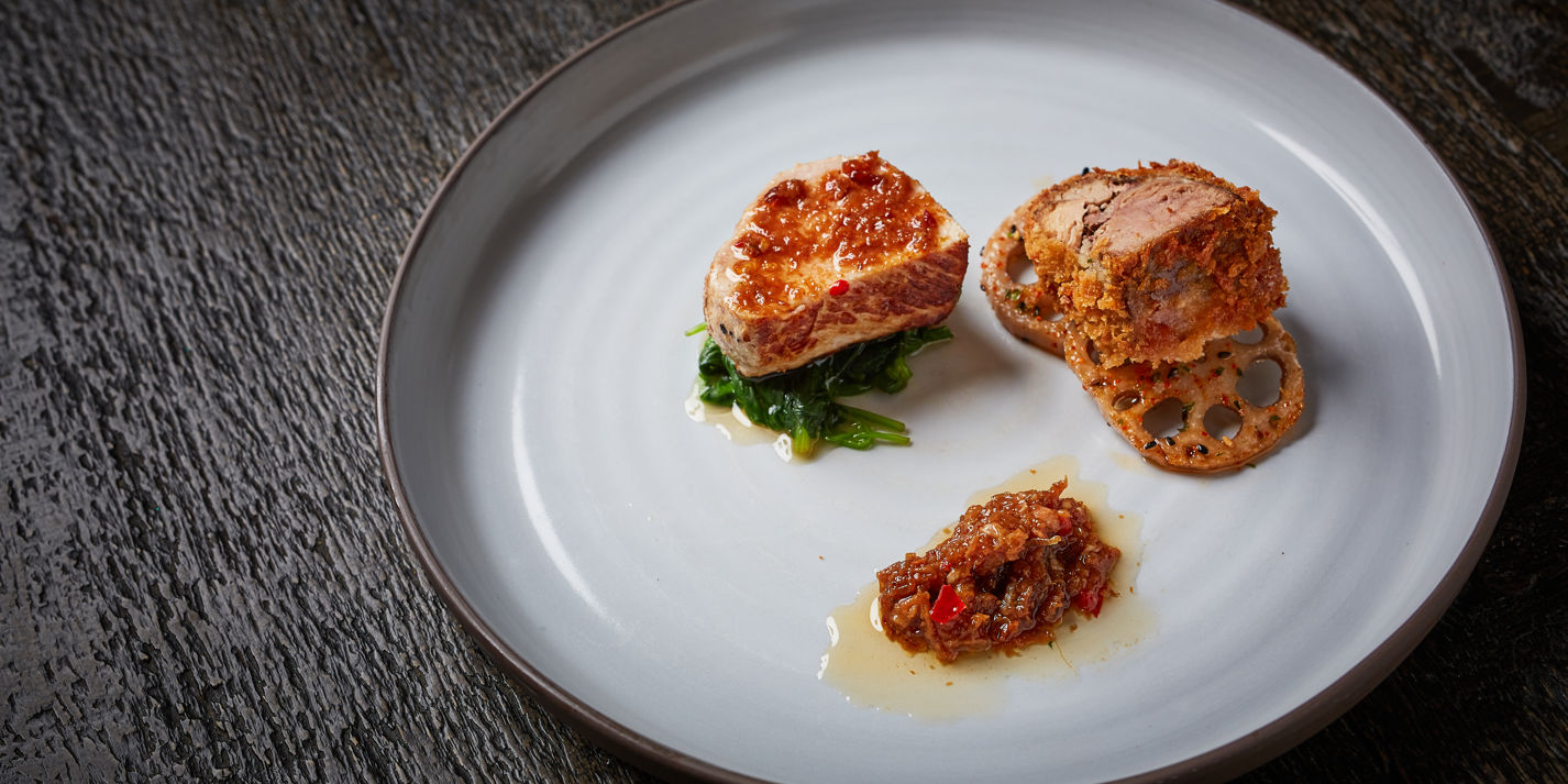 Pork Loin with Brawn and XO Sauce Recipe Great British Chefs
