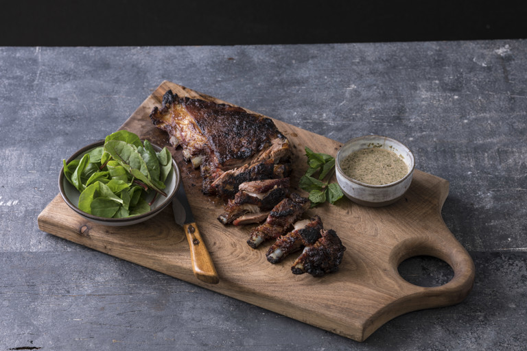 Lamb ribs with vinegar sauce