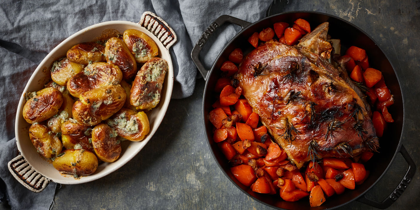 Slow-Cooked Lamb Shoulder with Rosemary Carrots Recipe - Great British ...