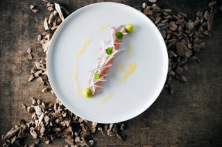 Smoked mackerel with avaocado and bergamot