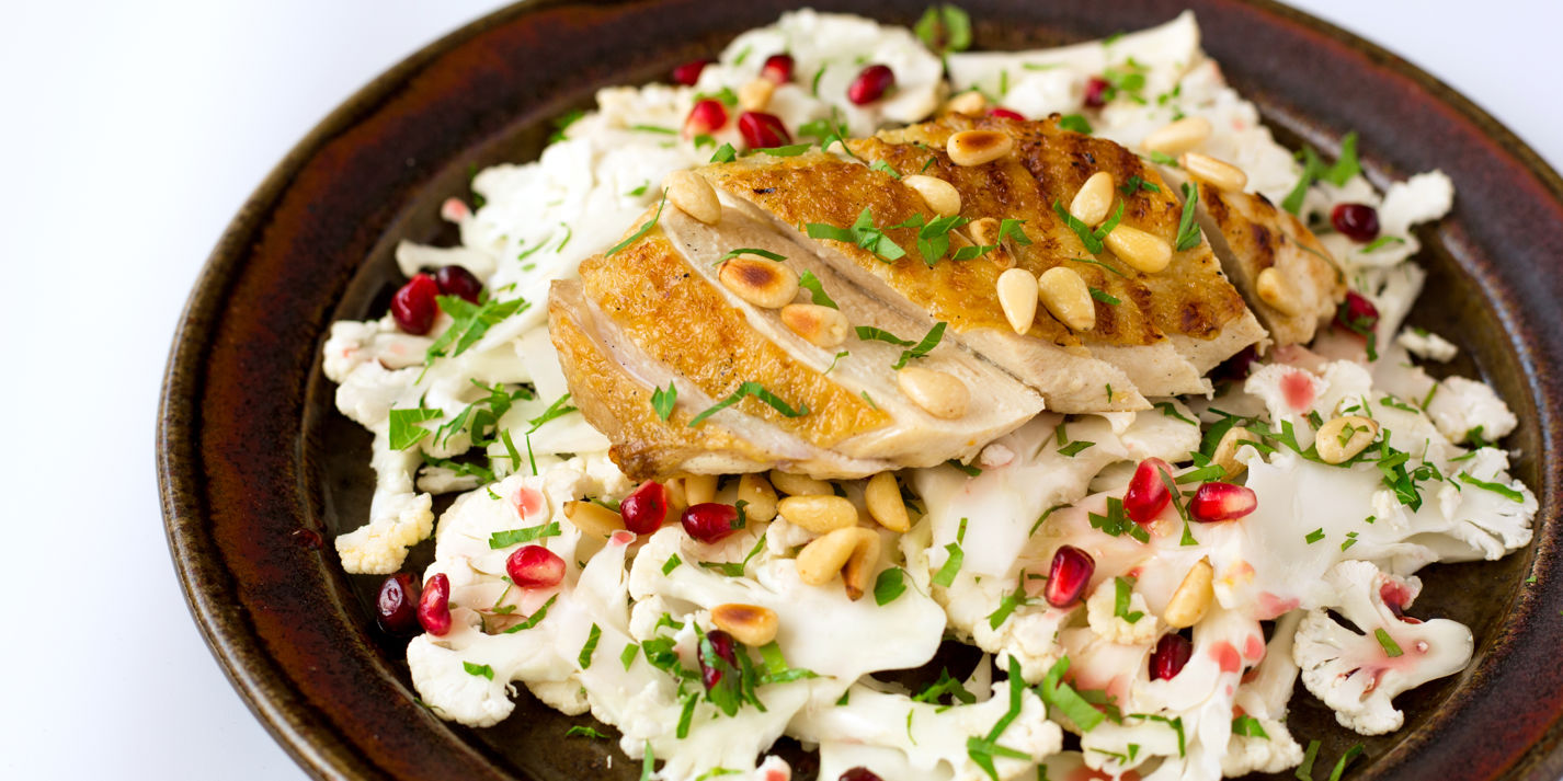 Chargrilled Chicken Recipe with Cauliflower Salad - Great British Chefs
