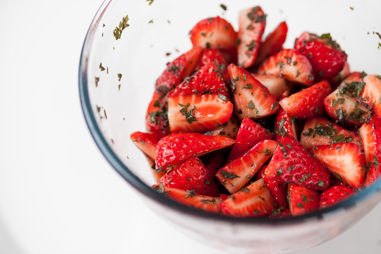 Marinated strawberries