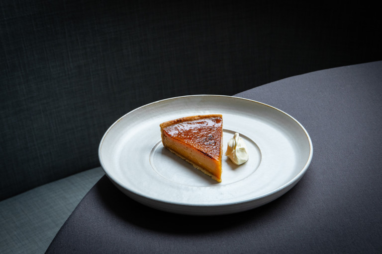 Pumpkin custard tart