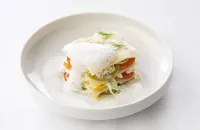 Open lasagne of crab, tomato and fennel