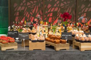 Raspberry and custard cruffin