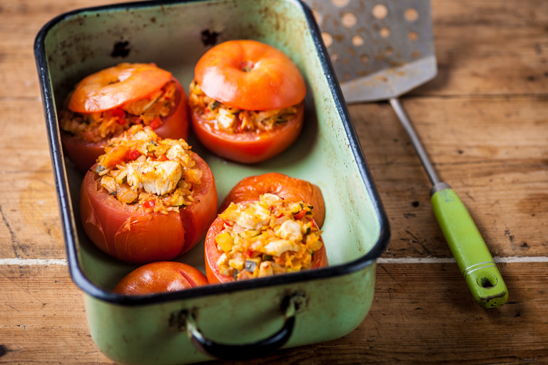 Turkey stuffed tomatoes