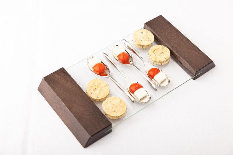 Fennel and Parmesan biscuits with cream cheese