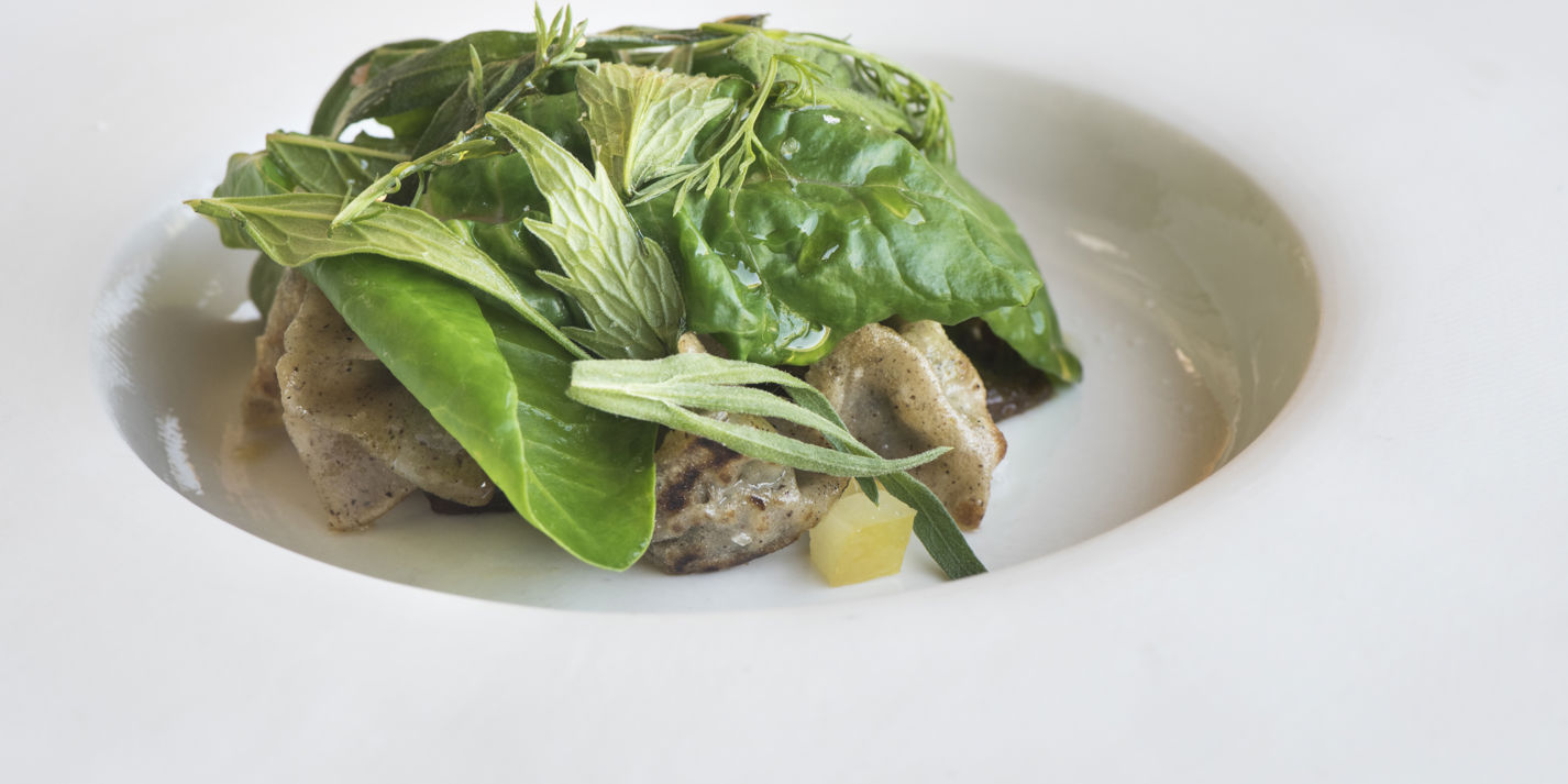 Chicory Ravioli with Fig Recipe - Great Italian Chefs