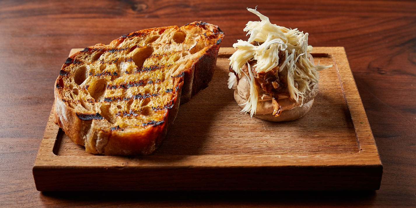 Mushroom parfait with herb infused sourdough-image