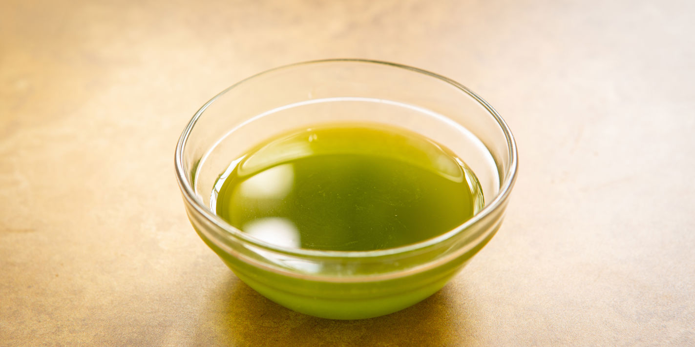 Gloriously green herb oil