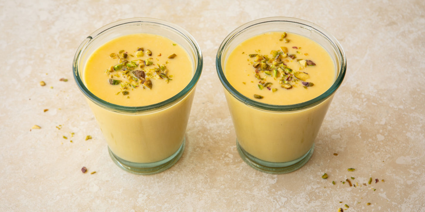 Peach and Lime Leaf Lassi Recipe - Great British Chefs