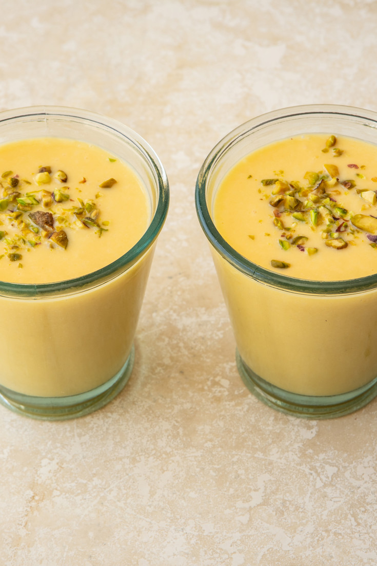 Peach and Lime Leaf Lassi Recipe - Great British Chefs