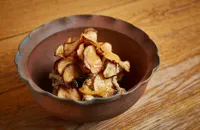 Roasted Jerusalem artichoke in Teramiso and Ginger Syrup