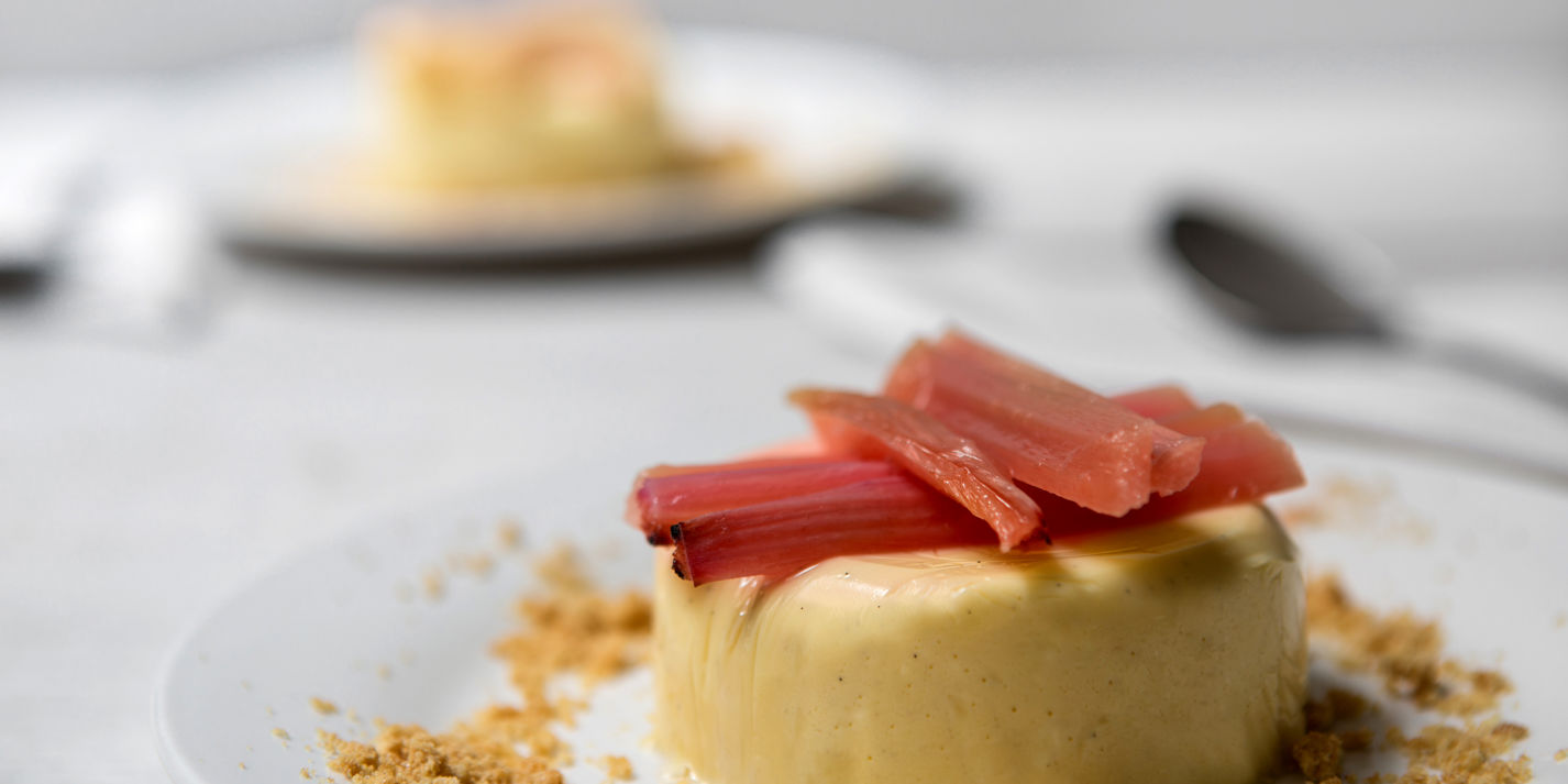 Rhubarb and Custard Panna Cotta recipe - Great British Chefs