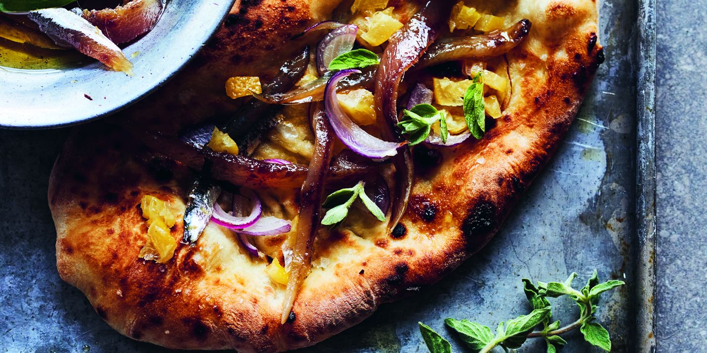 Stone-baked Flatbreads with Cured Sardines and Preserved Lemon Recipe