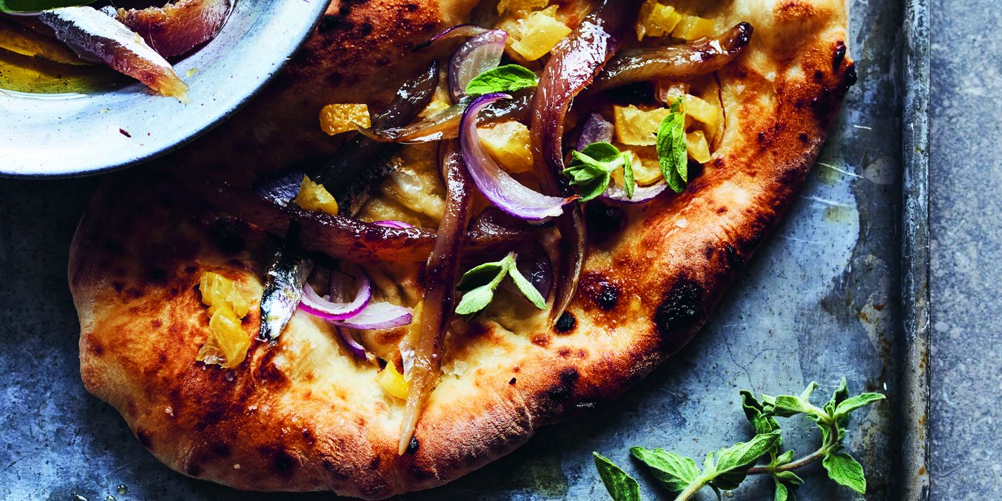 Stone-baked Flatbreads with Cured Sardines and Preserved Lemon Recipe - Great British Chefs