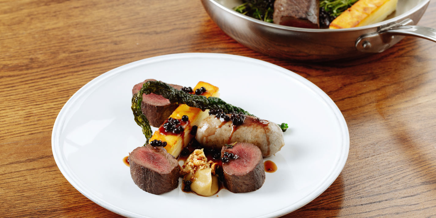 PanRoasted Venison Saddle Recipe Great British Chefs