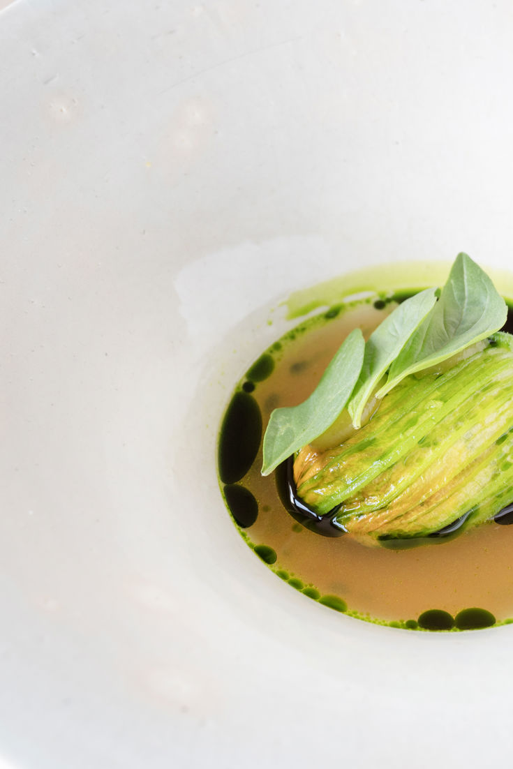Crab, Courgette Flower, Dubu, Sesame and Pine Nut Recipe Great