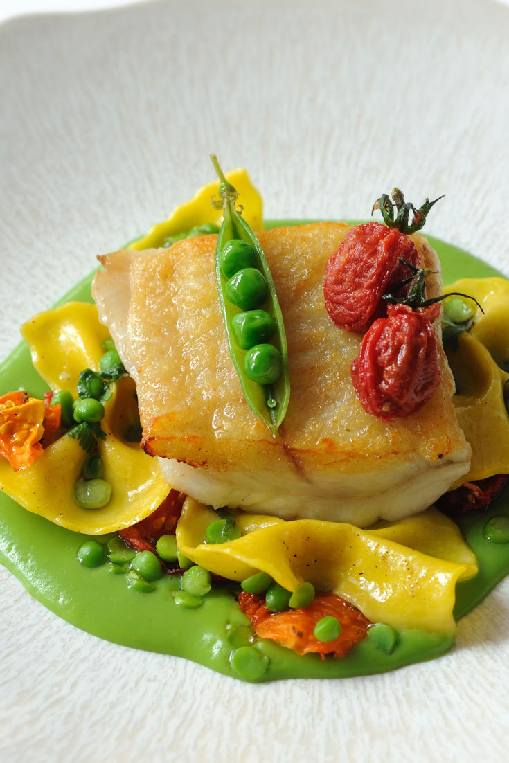 Brill, Farfalle, Heirloom Tomatoes, Peas Recipe - Great British Chefs