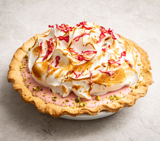 Rhubarb meringue pie