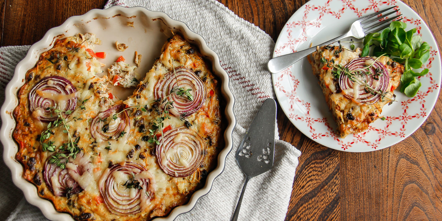 Crustless Quorn and Vegetable Quiche Recipe - Great British Chefs