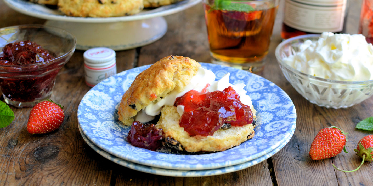 Cream Scones Recipe with Pimm's Strawberry Jam - Great British Chefs