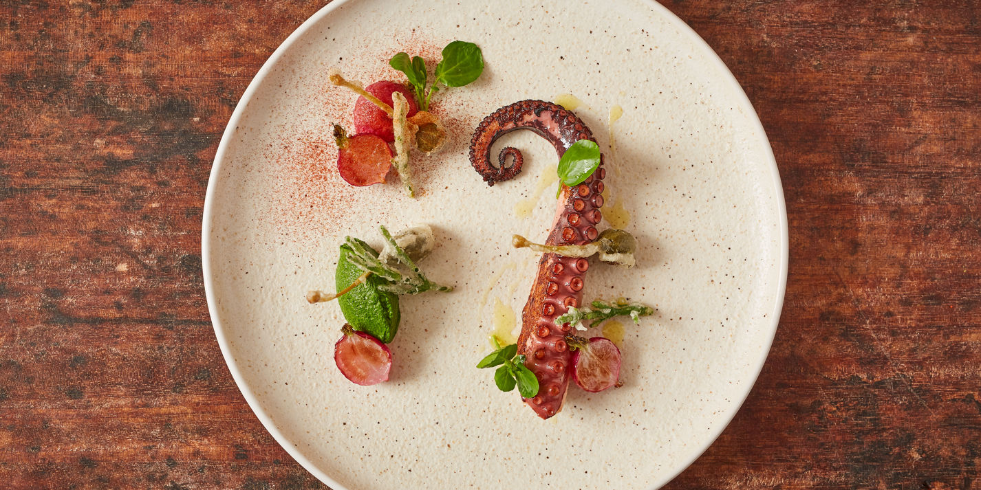 Galician Octopus with Watercress and Samphire Tempura Recipe - Great ...