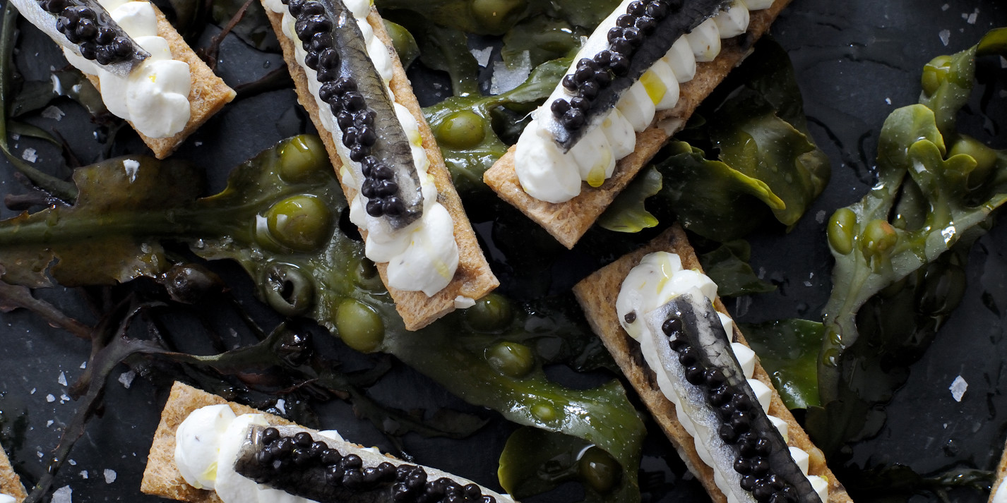 image of Anchovy and Caviar Toast recipe by Great British Chefs