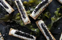 Anchovy and caviar toast
