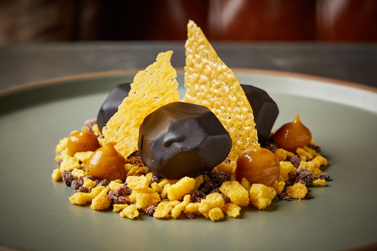 'Ember' – Chocolate with mandarin, burnt orange and popping candy 