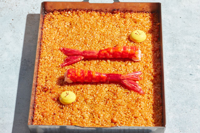 Gourmet rice with saffron aioli