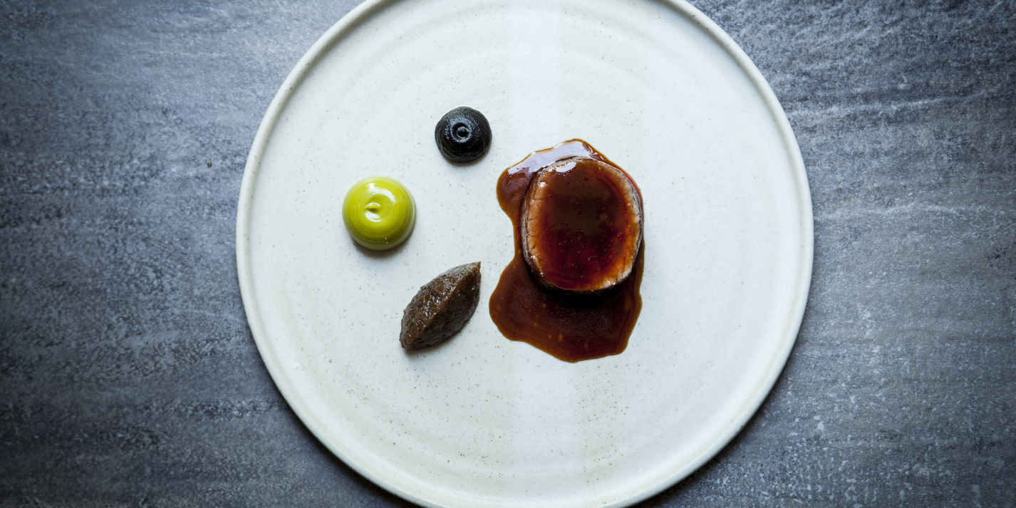 Beef with Lovage, Onions and Black Garlic Recipe - Great British Chefs