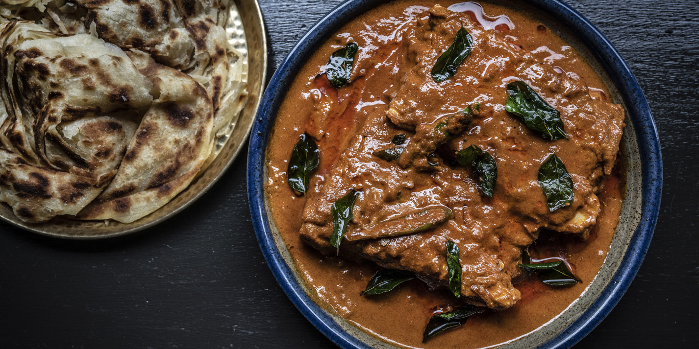 image of Bone Marrow Varuval With Roti recipe by Great British Chefs