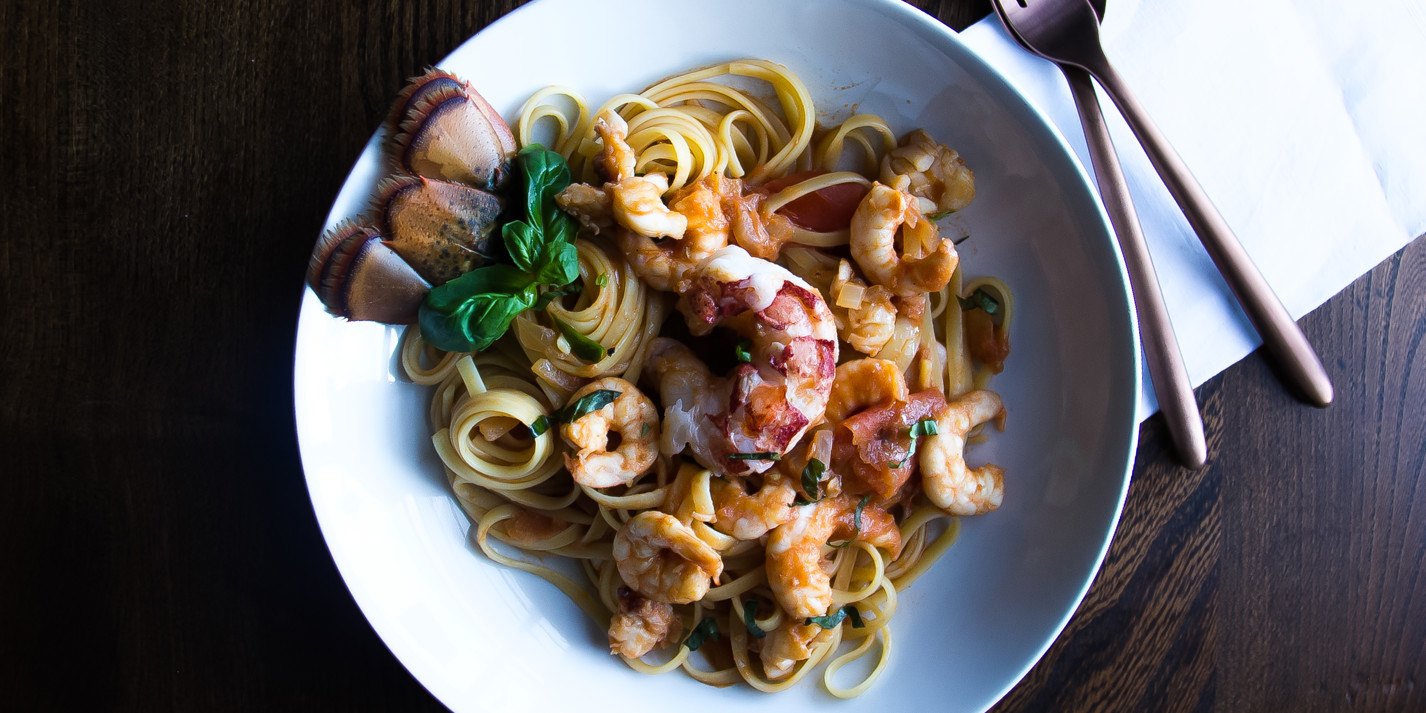 Lobster Linguine Recipe with Prawns - Great British Chefs