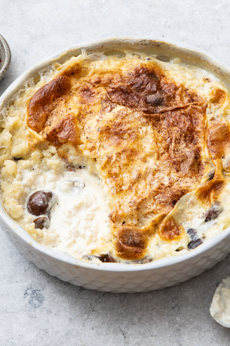 Baked Rice Pudding with Chestnuts Great British Chefs