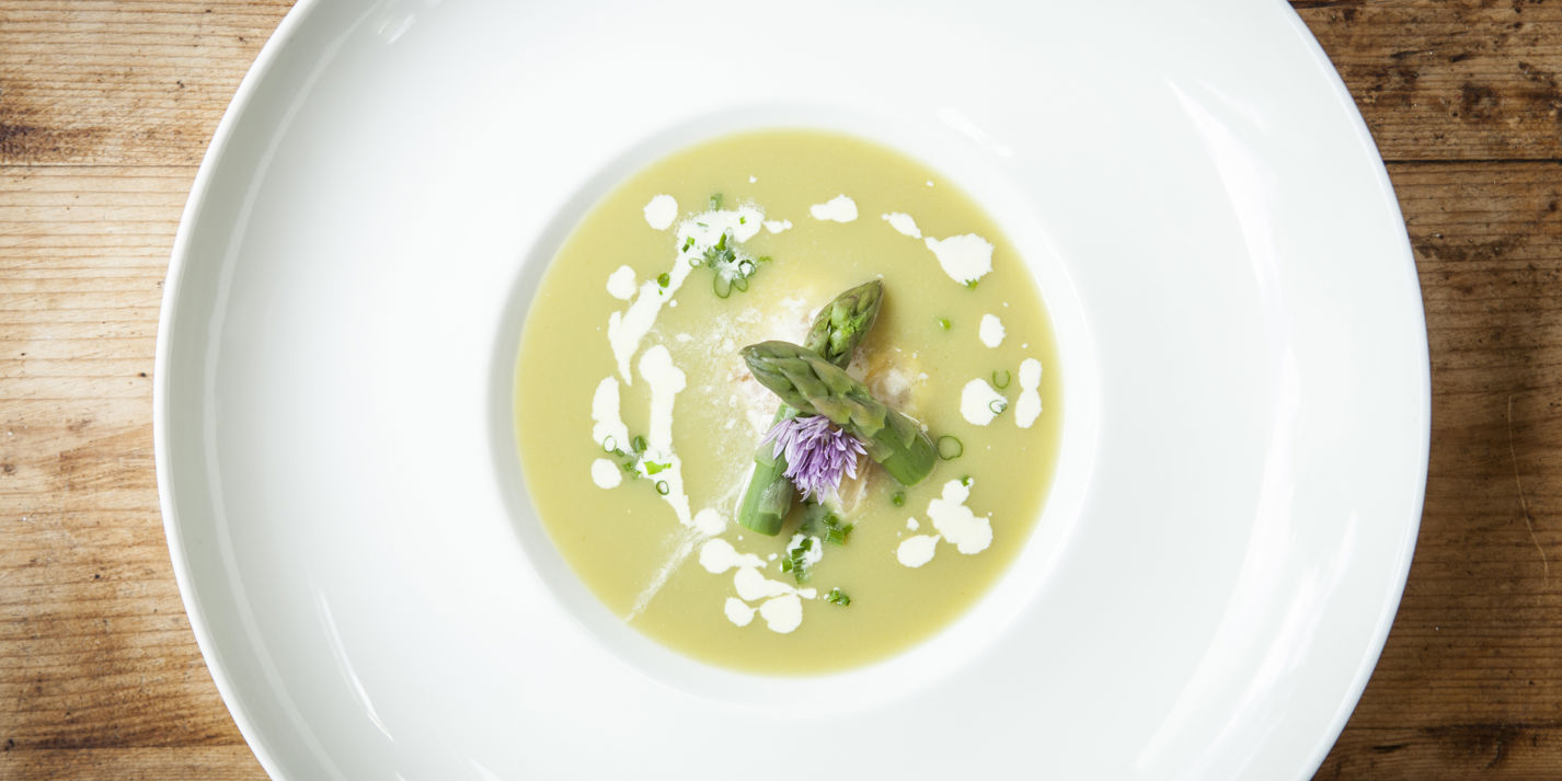 Asparagus Soup with Smoked Haddock Recipe - Great British Chefs