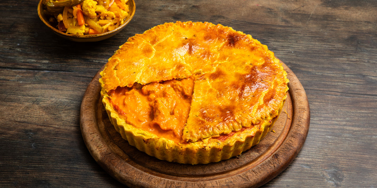 Chicken Tikka Masala Pie with Achar Recipe - Great British Chefs