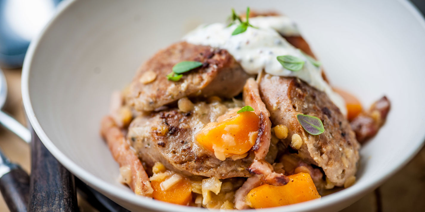 Sausage and Lentil Casserole Recipe Great British Chefs