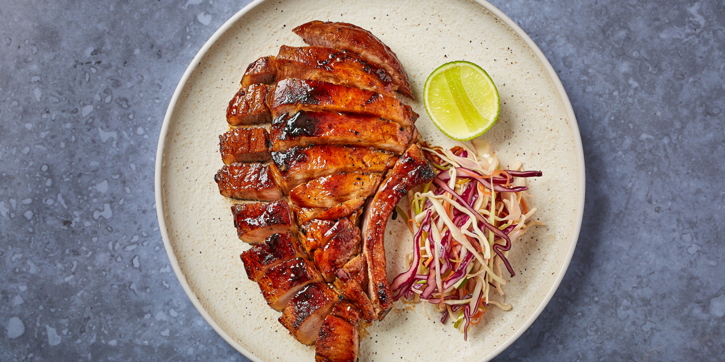 Fish Sauce Caramel Pork Chop with Asian Slaw Recipe Great British Chefs