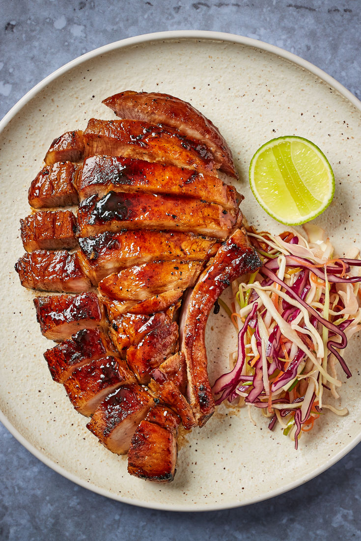 Fish Sauce Caramel Pork Chop with Asian Slaw Recipe Great British Chefs