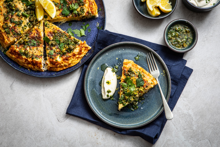 Fish and chip tortilla