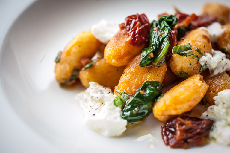 Potato gnocchi with fresh tomato sauce