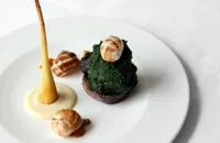 Beef cheek and fillet, Dorset snails and parsnip