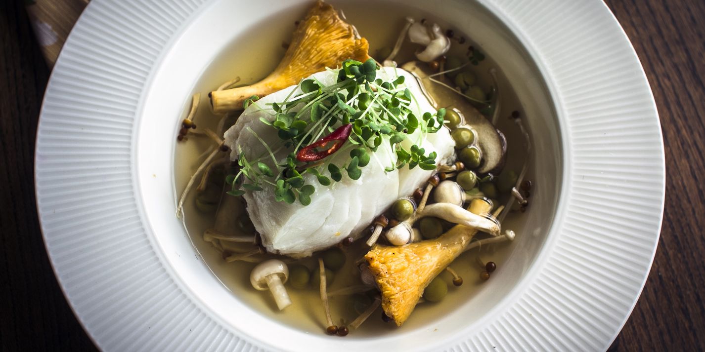 Steamed Cod Loin Recipe with Japanese Broth Great British Chefs