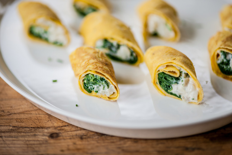 Creamy smoked haddock omelette wrap