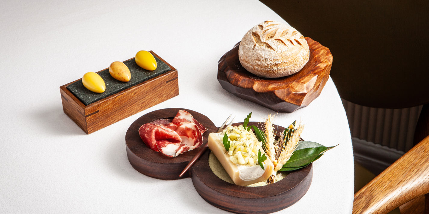 Sourdough with whipped bone marrow, cultured butters and coppa